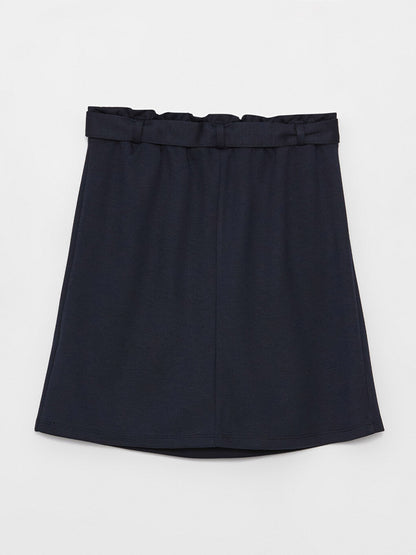 Basic Girl's Skirt with Elastic Waist