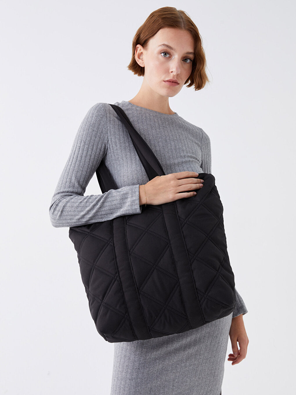 Quilted Patterned Shoulder Bag