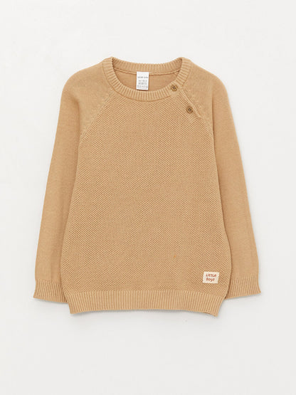 Crew Neck Long Sleeve Baby Boy Knitwear Sweater