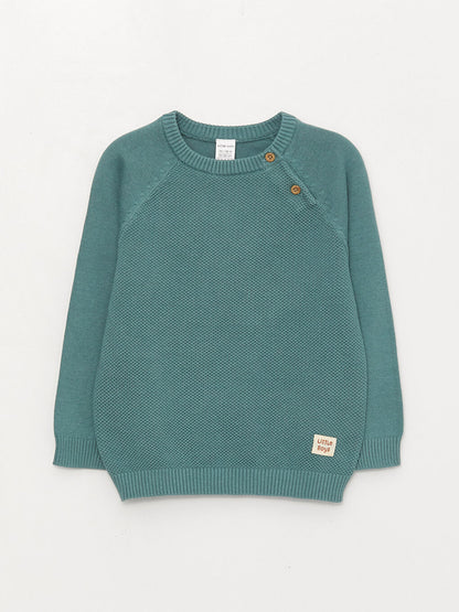 Crew Neck Long Sleeve Baby Boy Knitwear Sweater