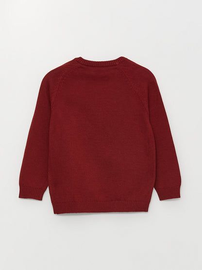 Crew Neck Long Sleeve Baby Boy Knitwear Sweater