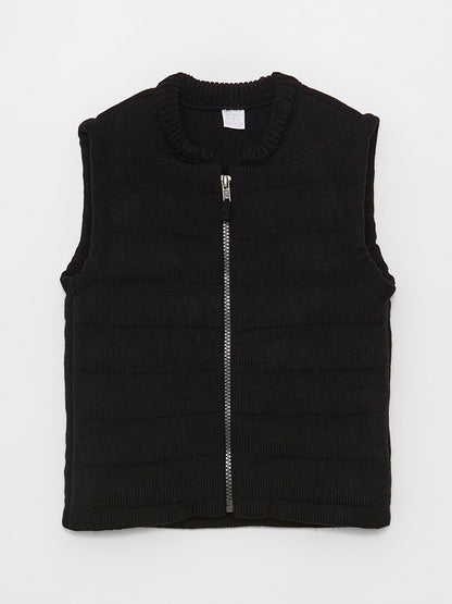 Zippered Baby Boy Knitwear Vest