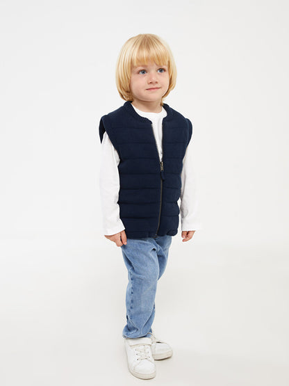 Zippered Baby Boy Knitwear Vest