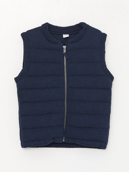 Zippered Baby Boy Knitwear Vest