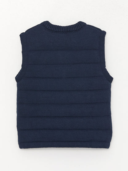 Zippered Baby Boy Knitwear Vest