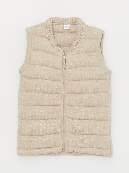 Zippered Baby Boy Knitwear Vest