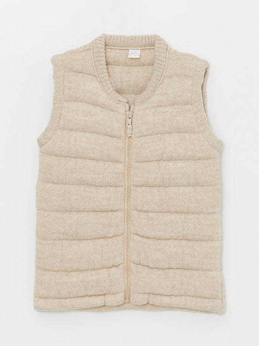 Zippered Baby Boy Knitwear Vest