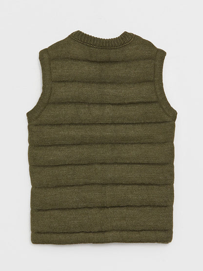 Zippered Baby Boy Knitwear Vest