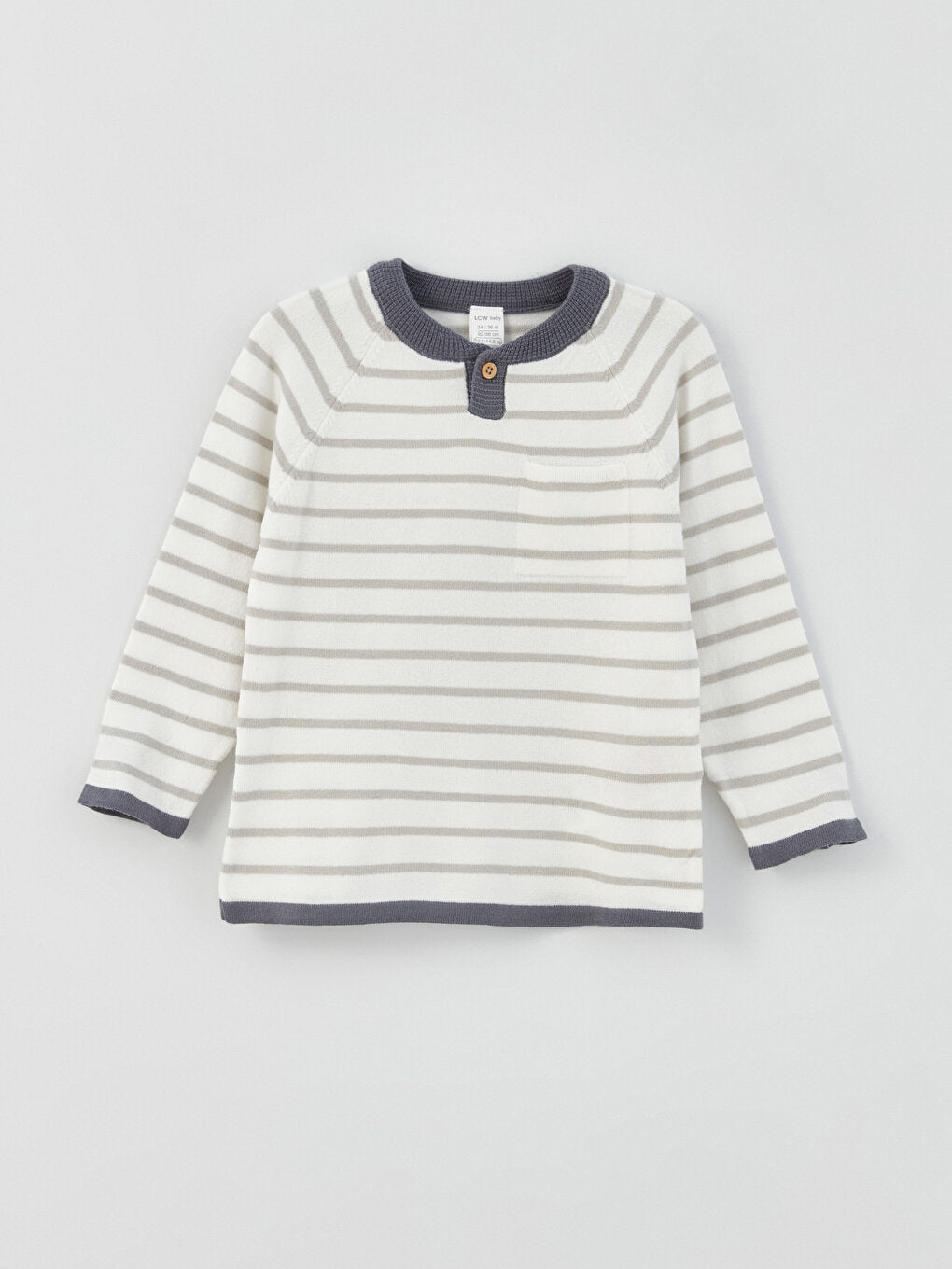 Crew Neck Striped Baby Boy Knitwear Sweater