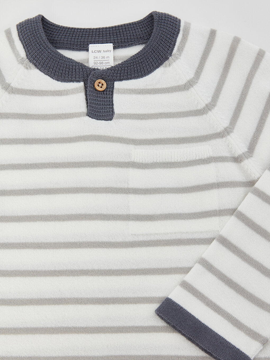 Crew Neck Striped Baby Boy Knitwear Sweater