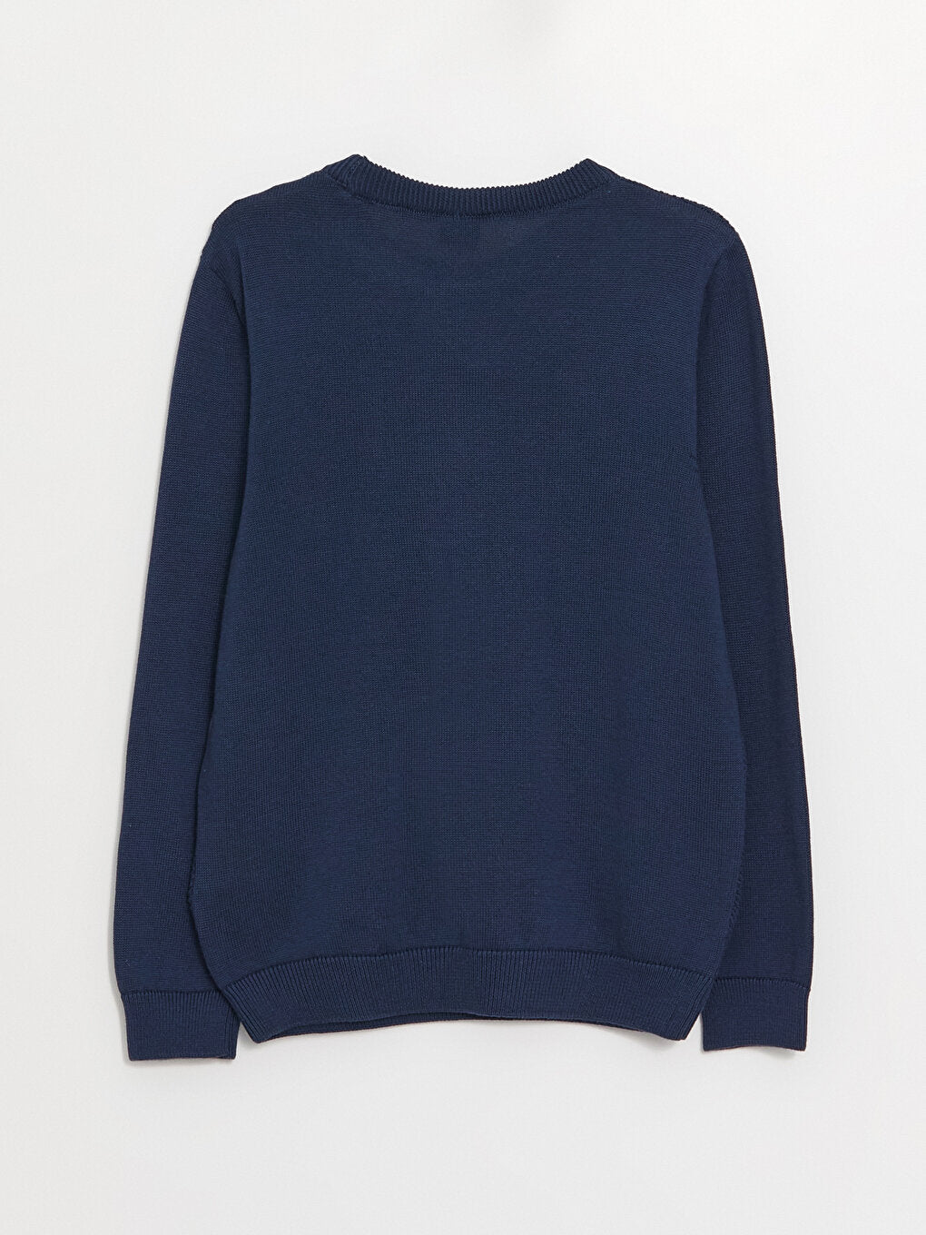 Crew Neck Basic Long Sleeve Boy's Knitwear Sweater