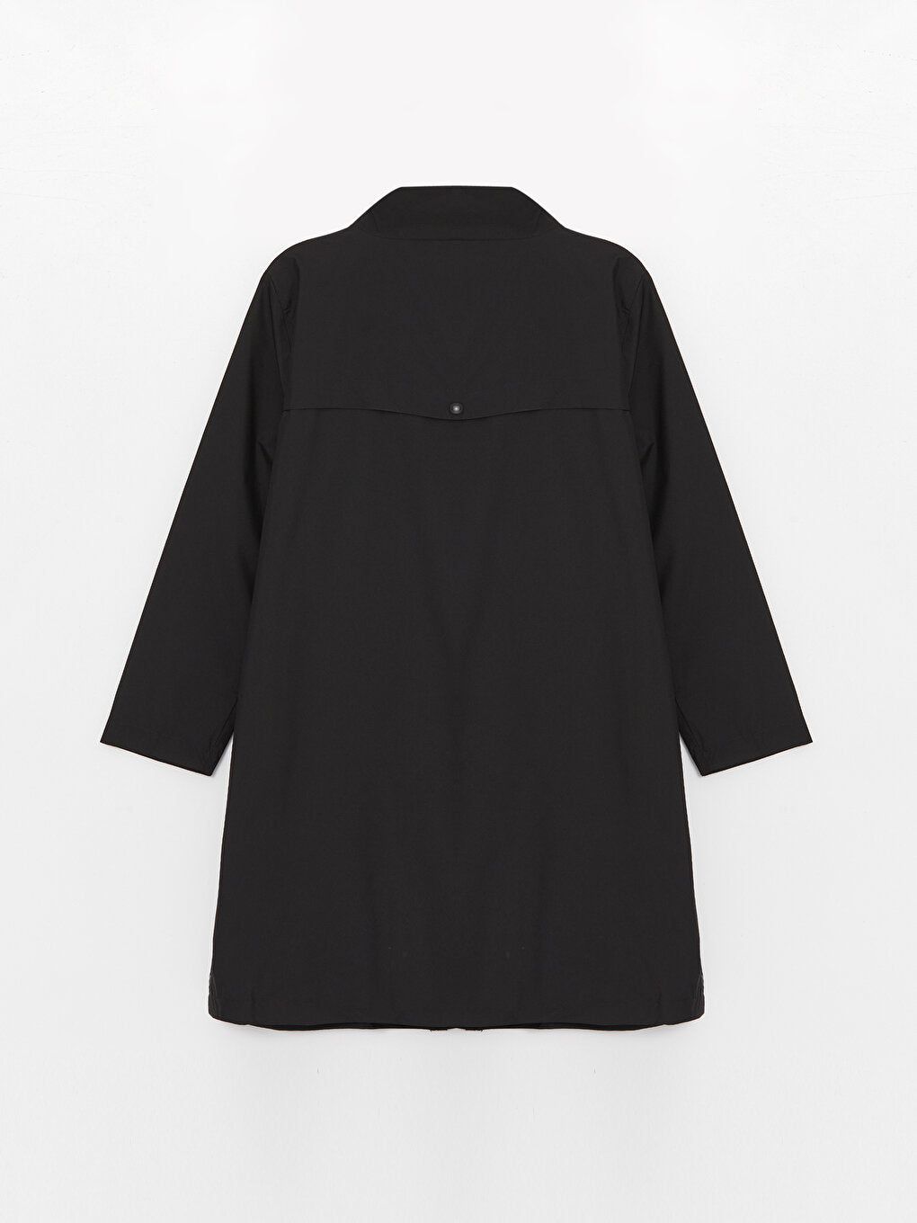 Women's High Collar Plain Raincoat