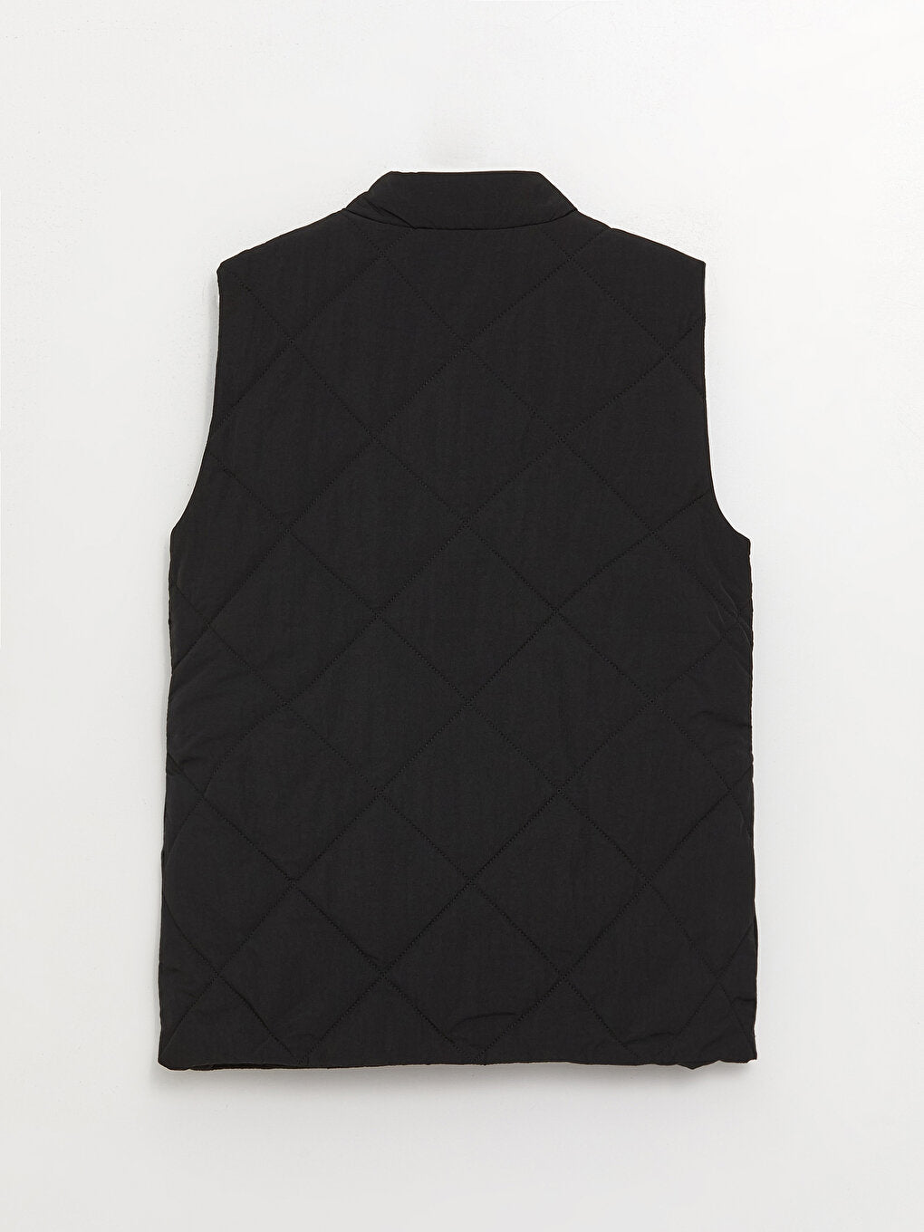 High Collar Quilted Patterned Women's Puffer Vest