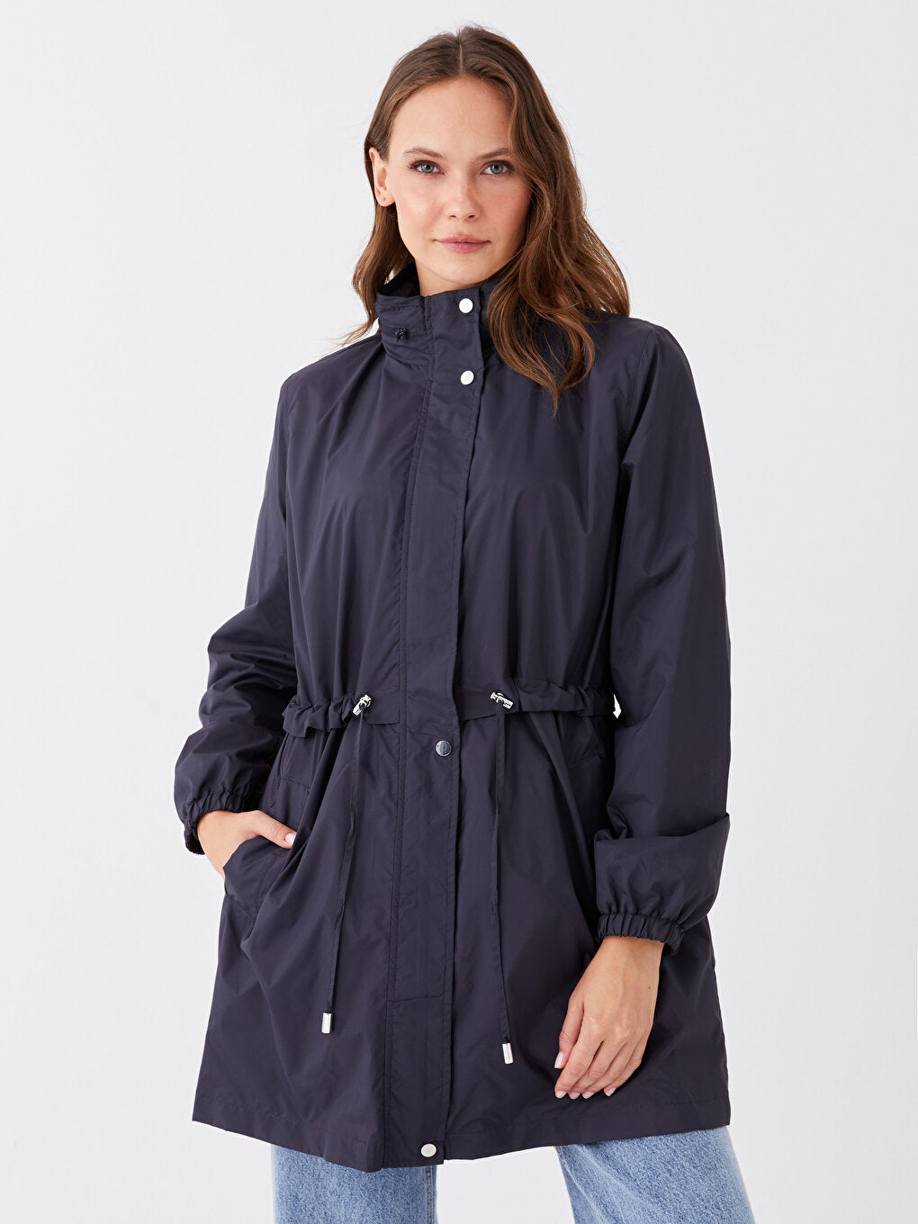 Women's Hooded Plain Raincoat