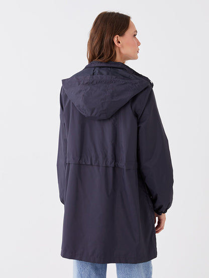 Women's Hooded Plain Raincoat