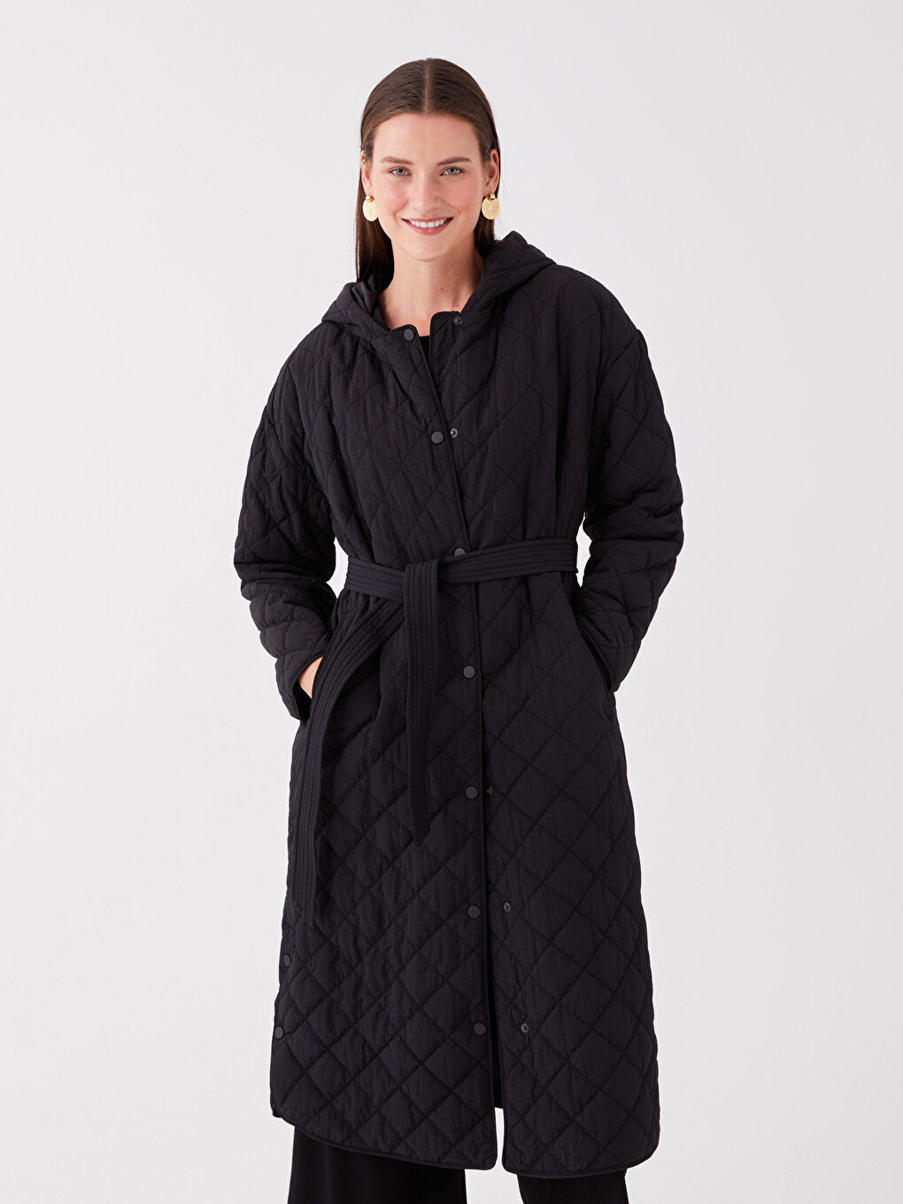 Hooded Quilted Women's Puffer Coat