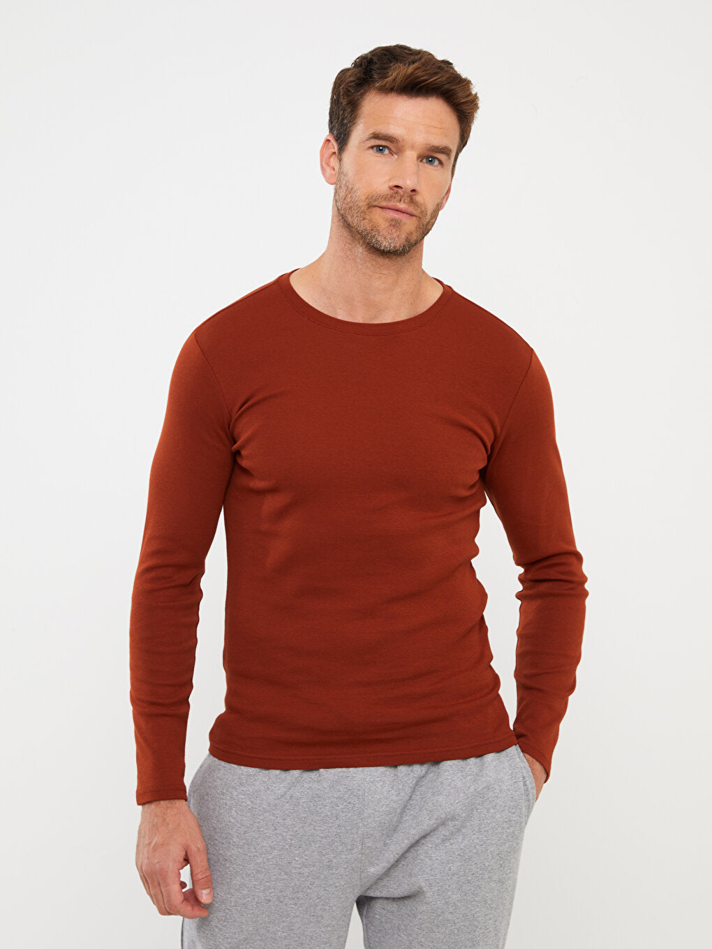 Crew Neck Long Sleeve Men's Sweatshirt