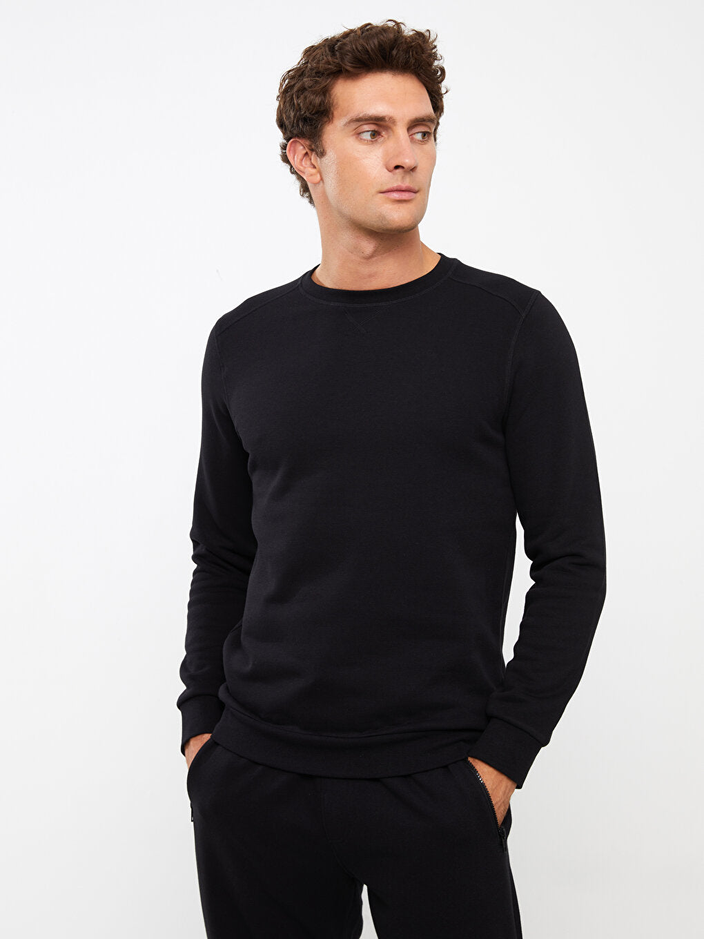 Crew Neck Long Sleeve Men's Sweatshirt