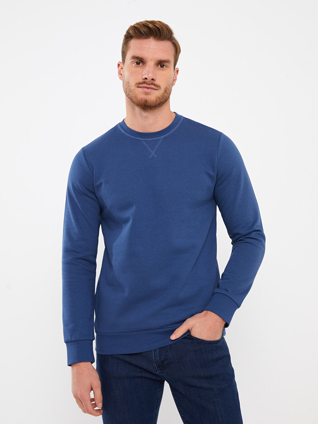 Crew Neck Long Sleeve Men's Sweatshirt