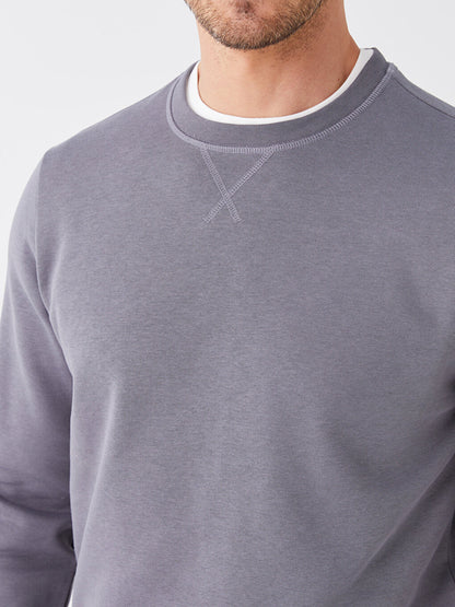 Crew Neck Long Sleeve Men's Sweatshirt