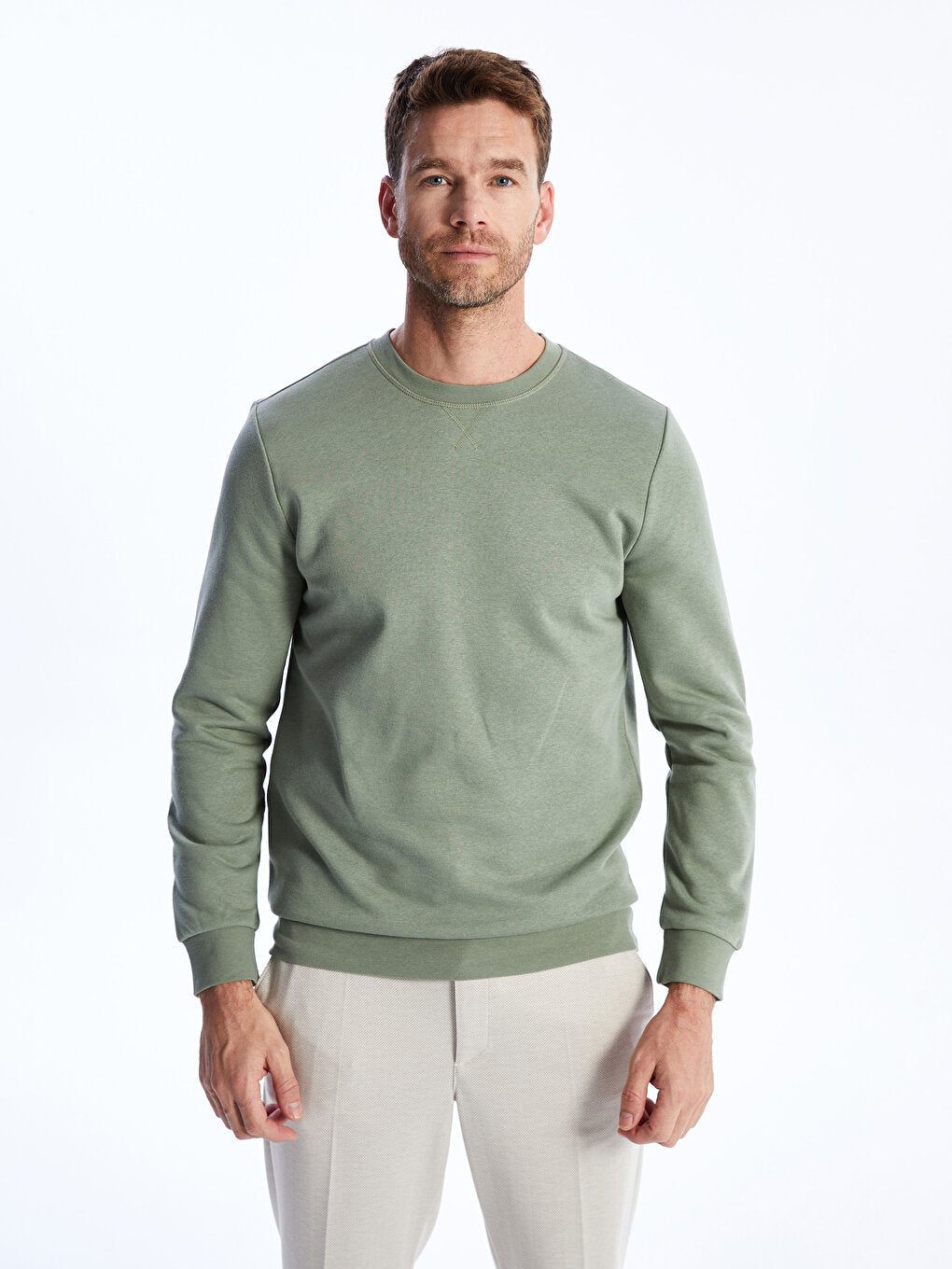 Crew Neck Long Sleeve Men's Sweatshirt