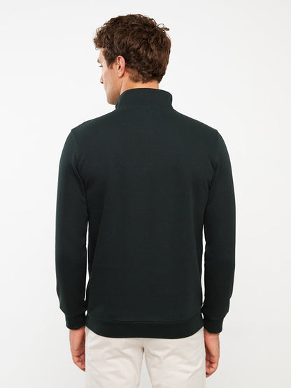 High Collar Long Sleeve Men's Sweatshirt