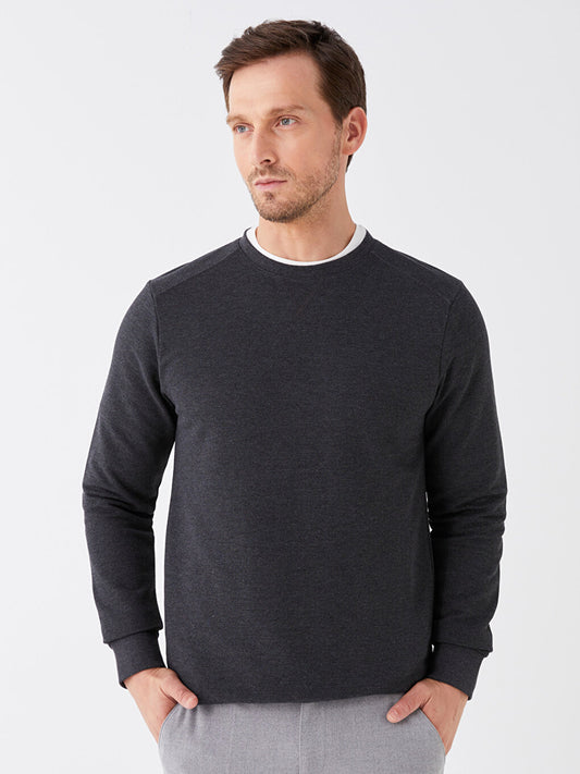 Crew Neck Long Sleeve Men's Sweatshirt