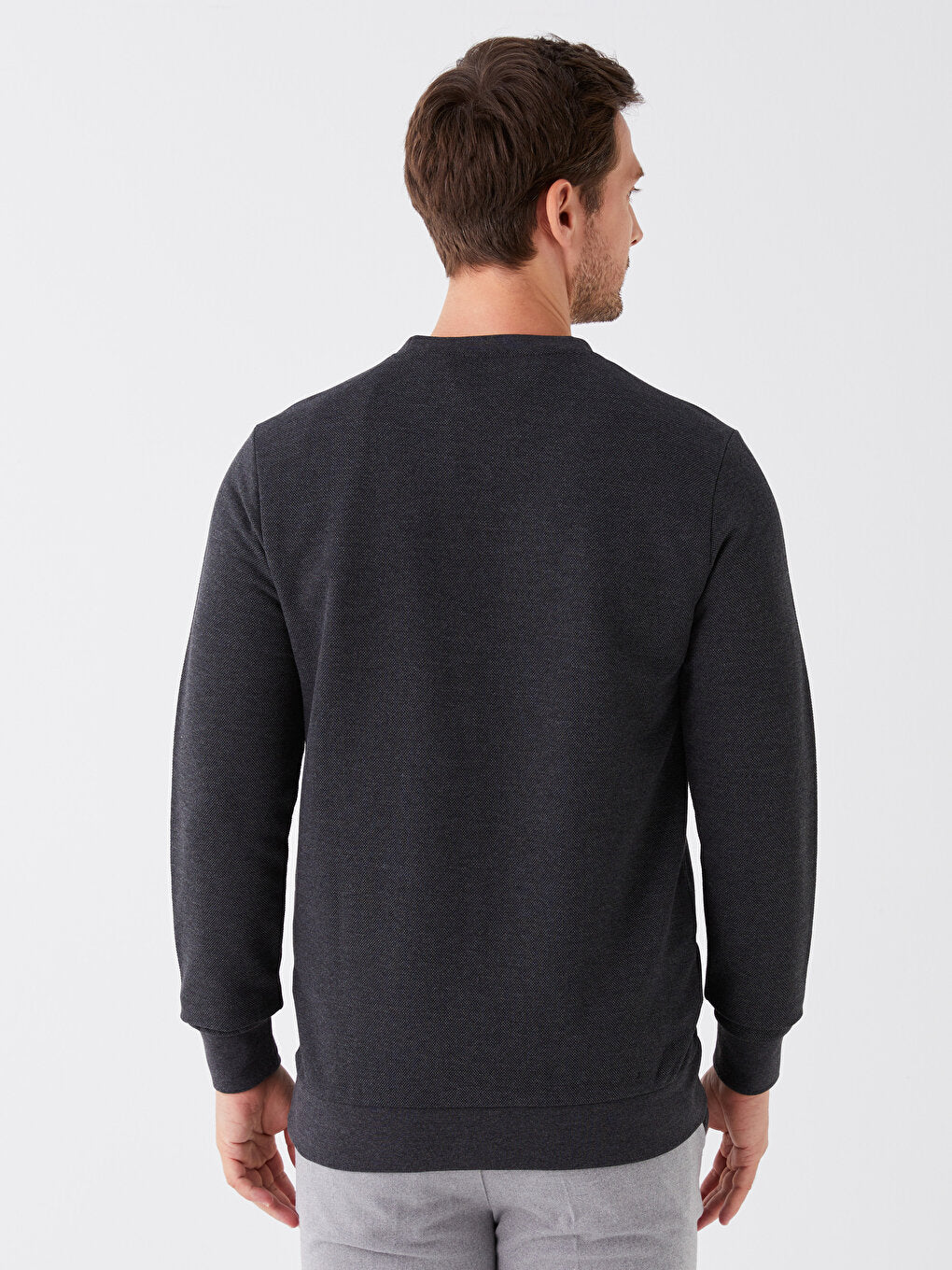 Crew Neck Long Sleeve Men's Sweatshirt