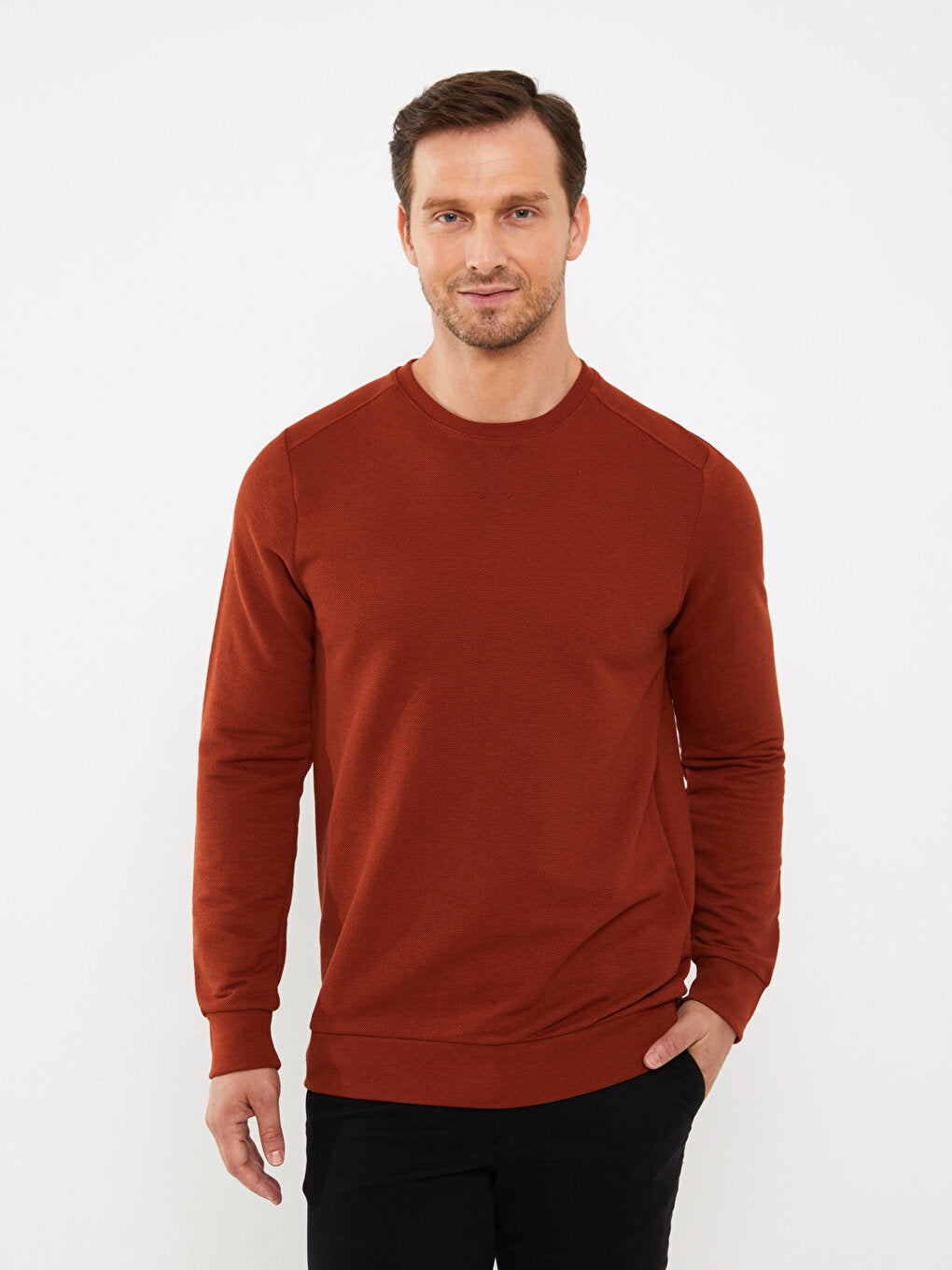 Crew Neck Long Sleeve Men's Sweatshirt