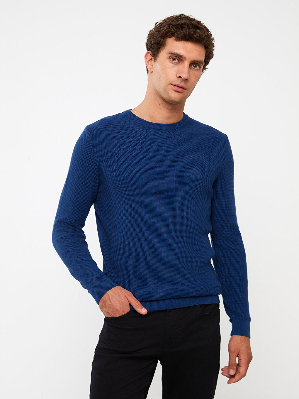 Turtleneck Long Sleeve Men's Knitwear Sweater