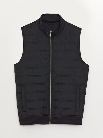 Standard Mold Stand Collar Men's Puffer Vest