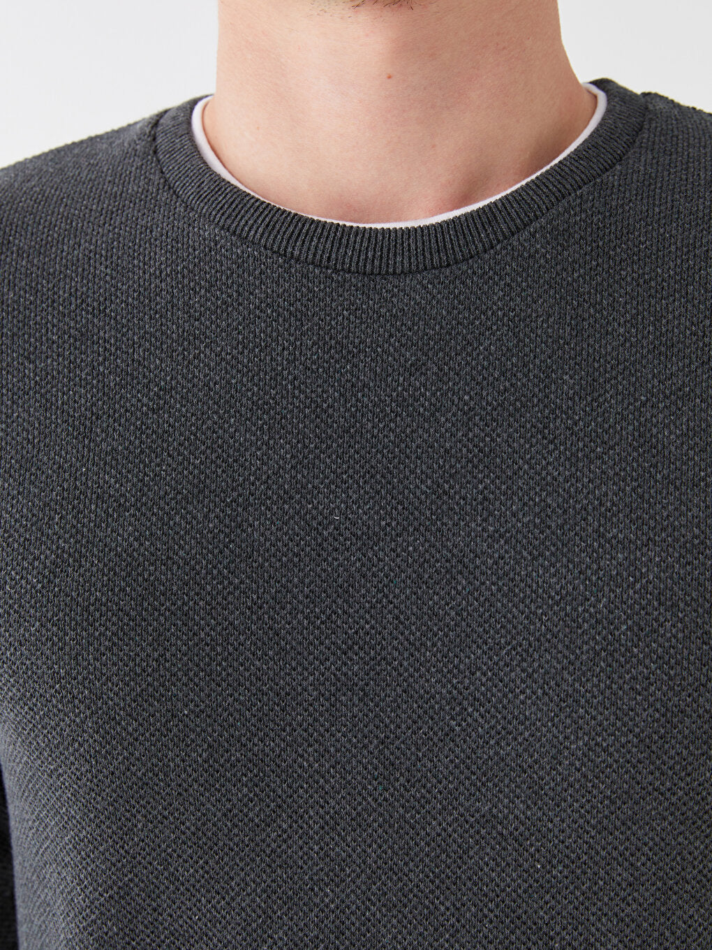 Crew Neck Long Sleeve Thin Men's Knitwear Sweater