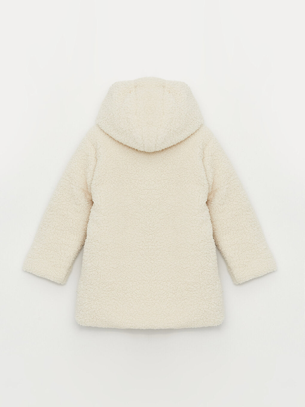 Hooded Plush Girl's Coat