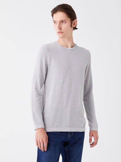 Crew Neck Long Sleeve Thin Men's Knitwear Sweater