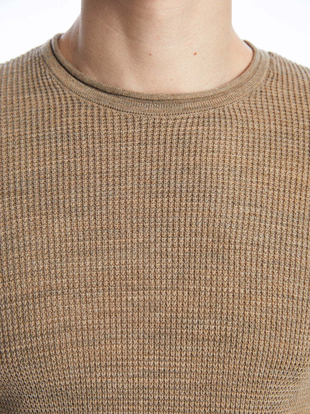 Crew Neck Long Sleeve Men's Knitwear Sweater