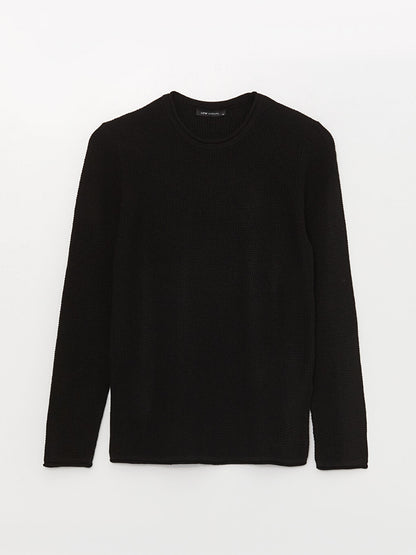 Crew Neck Long Sleeve Men's Knitwear Sweater