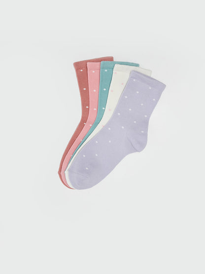 Polka Dot Girl's Socks 5-pack