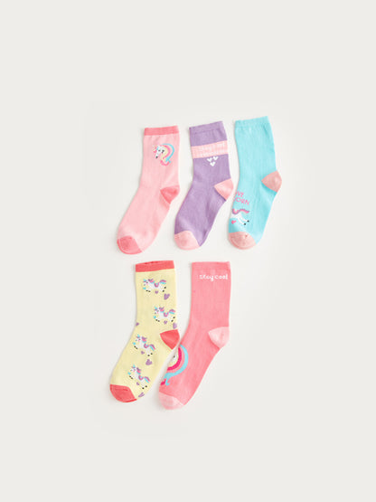 Patterned Girl's Socks 5-pack