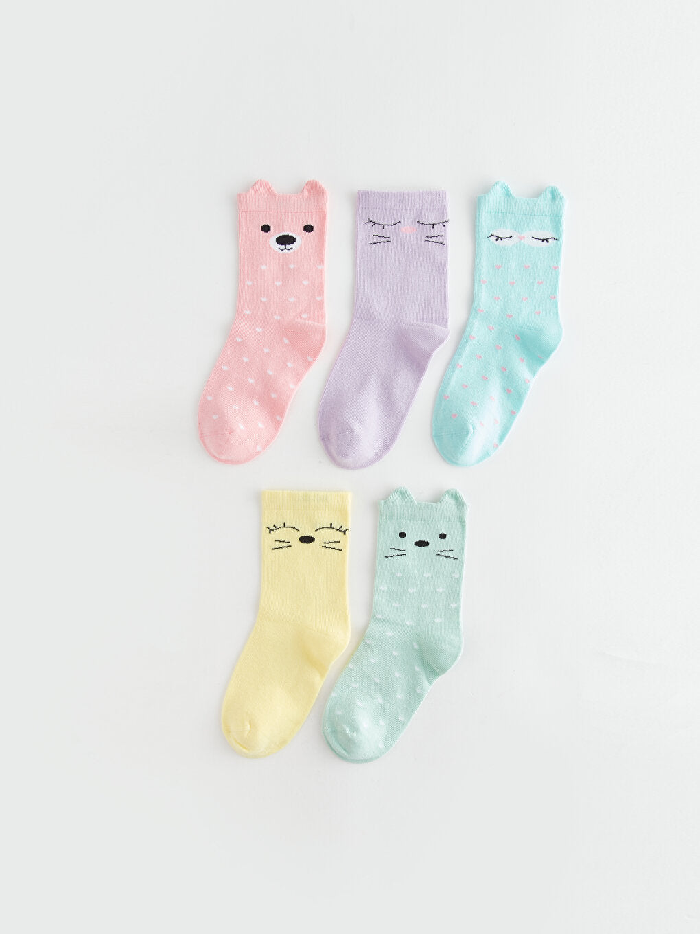 Patterned Girl's Socks 5-pack