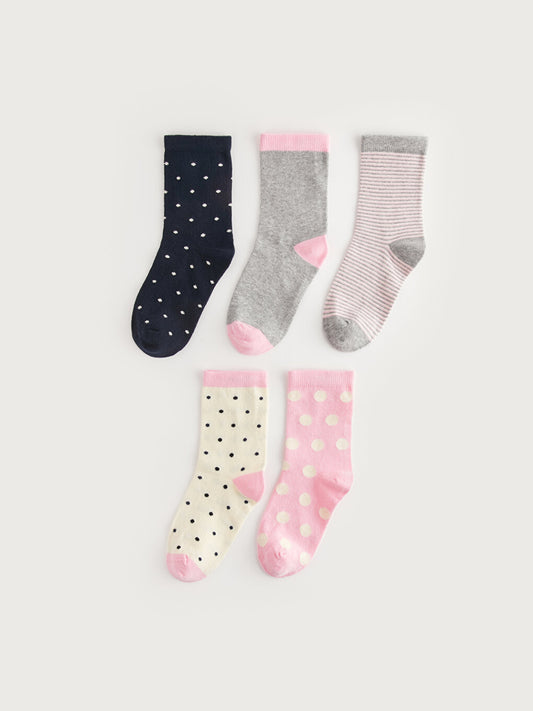 Polka Dot Girl's Socks 5-pack