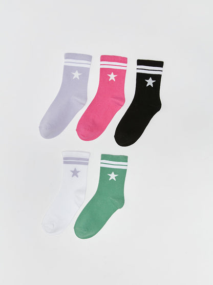 Patterned Girl's Socks 5-pack