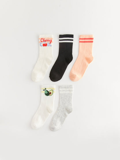 Patterned Girl's Socks 5-pack