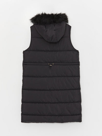 Women's Hooded Plain Puffer Vest