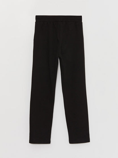 Basic Girls' Sweatpants with Elastic Waist