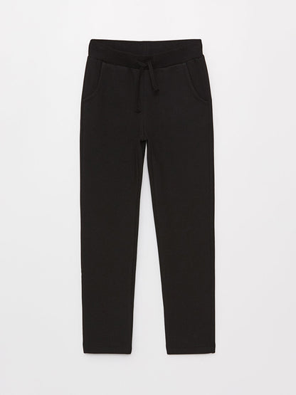 Basic Girls' Sweatpants with Elastic Waist