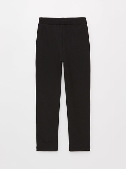 Basic Girls' Sweatpants with Elastic Waist