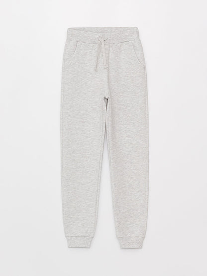 Basic Girl's Jogger Sweatpants with Elastic Waist