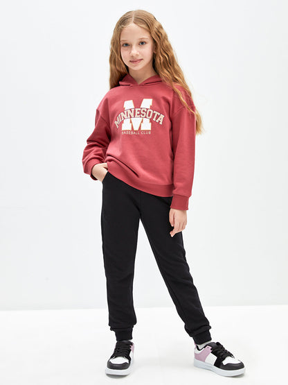 Basic Girl's Jogger Sweatpants with Elastic Waist