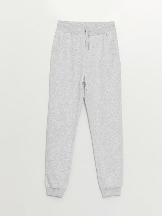 Basic Girl's Jogger Sweatpants with Elastic Waist