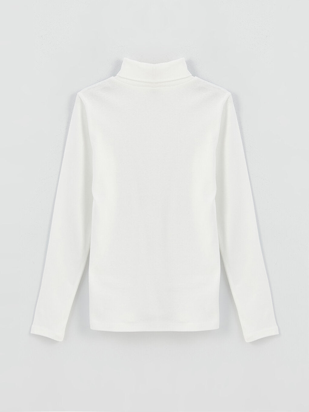 Turtleneck Basic Long Sleeve Girl's T-Shirt